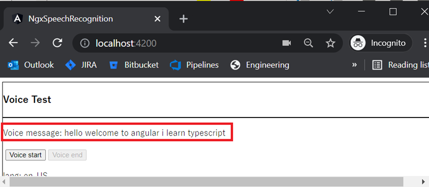 How to Create Voice Recognition using Ngx-Speech-Recognition in Angular